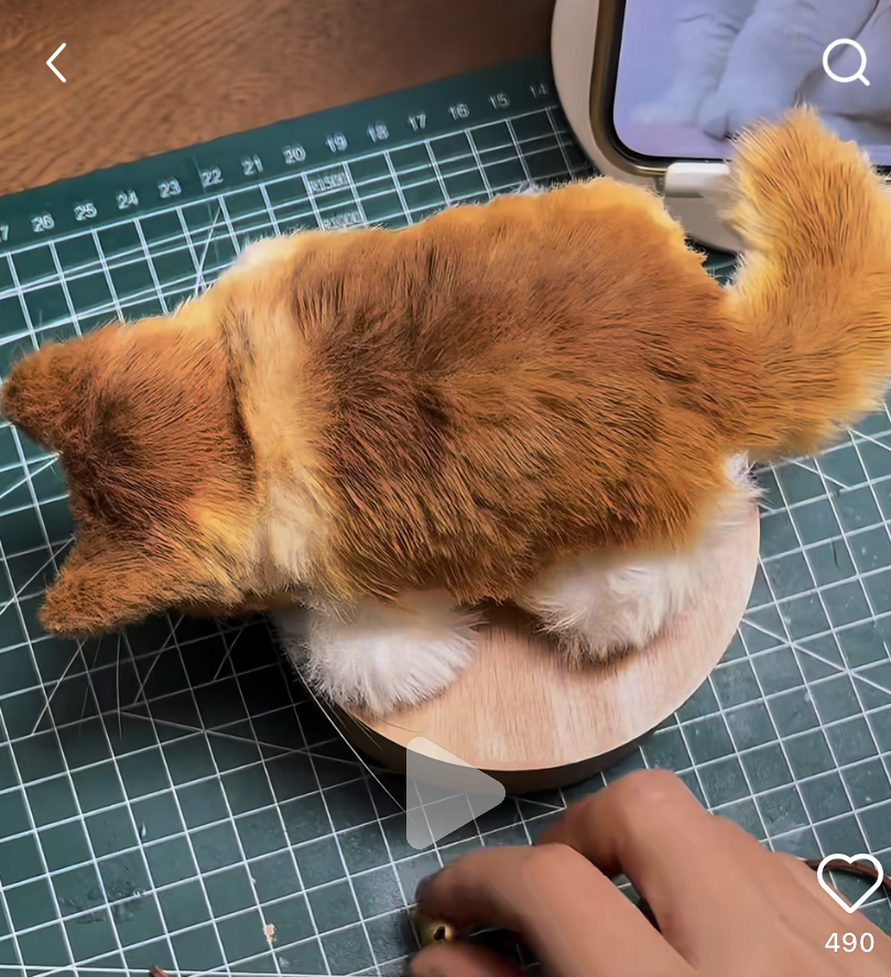 Yellow white cat,Pipe cleaner handmade dolls,customize dolls based on photos