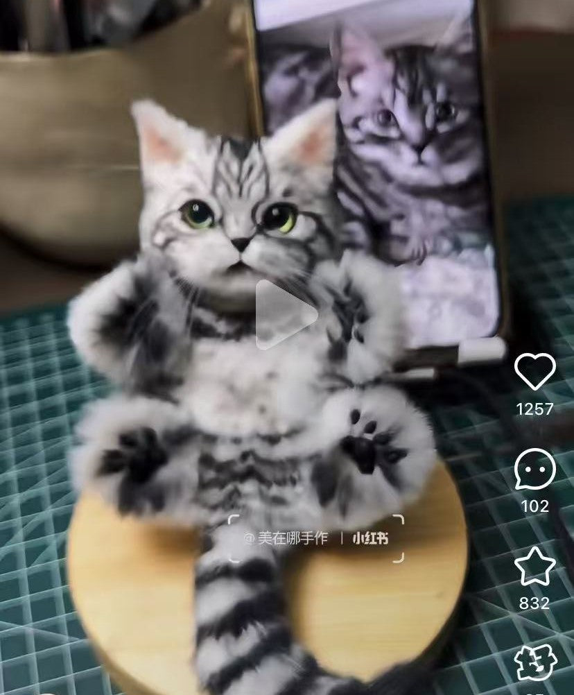 Black white cat,Pipe cleaner handmade doll，customize dolls based on photos