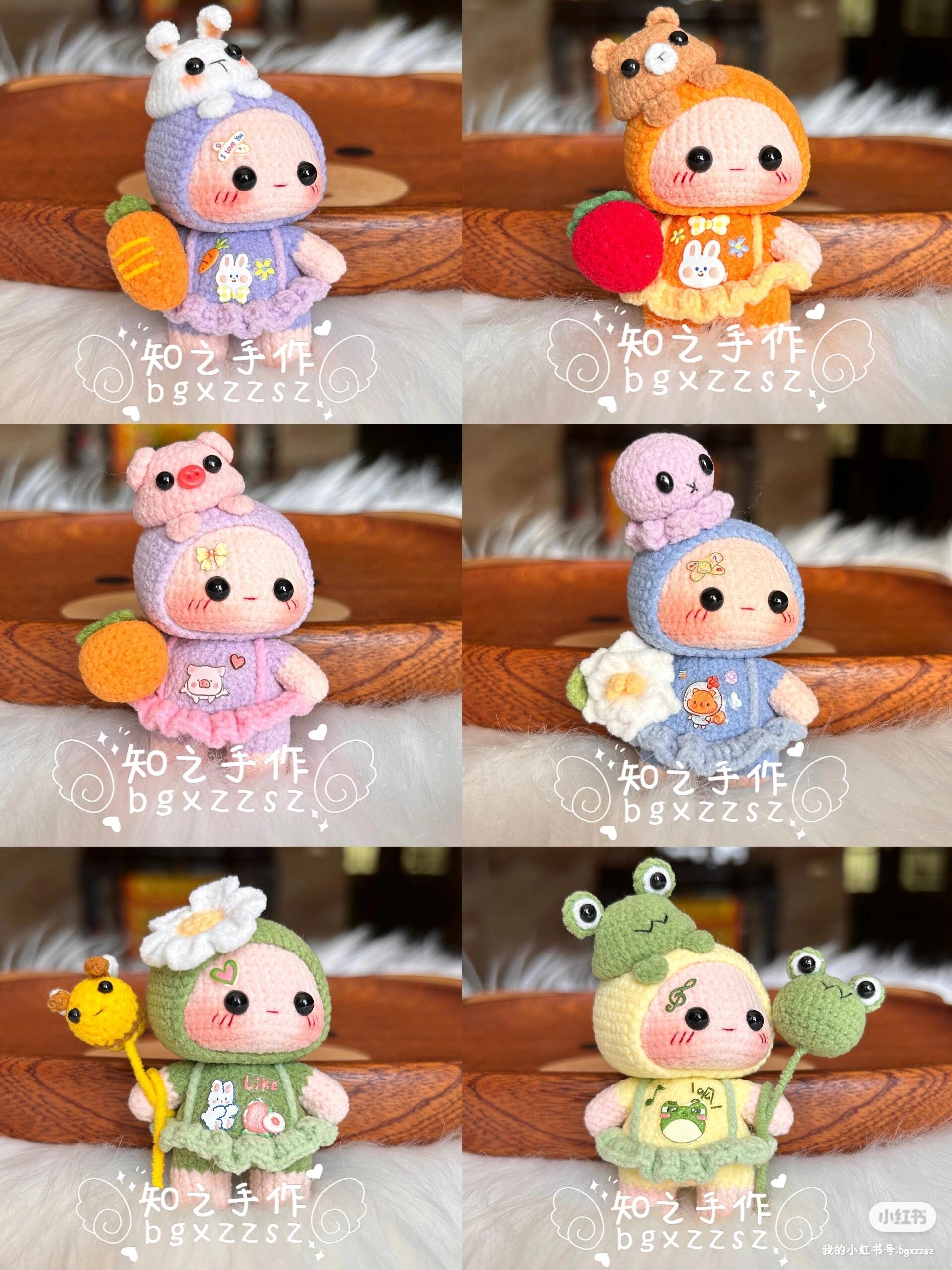 The crochet pattern for Cute Zai Zai 3  is included in the PDF file by zhizhishouzuo