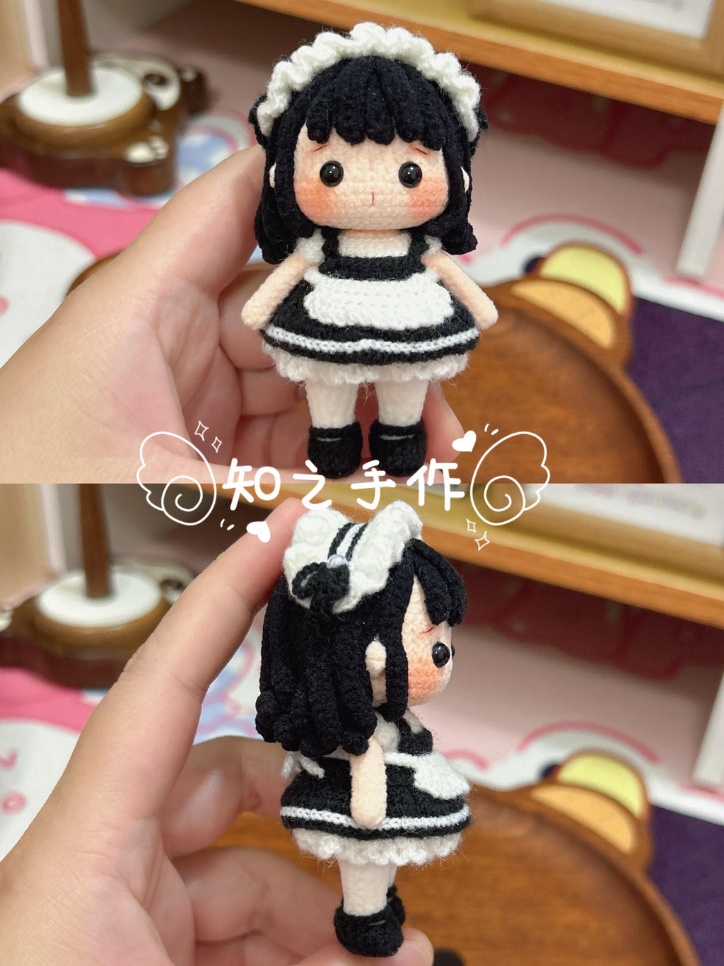 The crochet pattern for Cute Mini Maid  is included in the PDF file by zhizhishouzuo