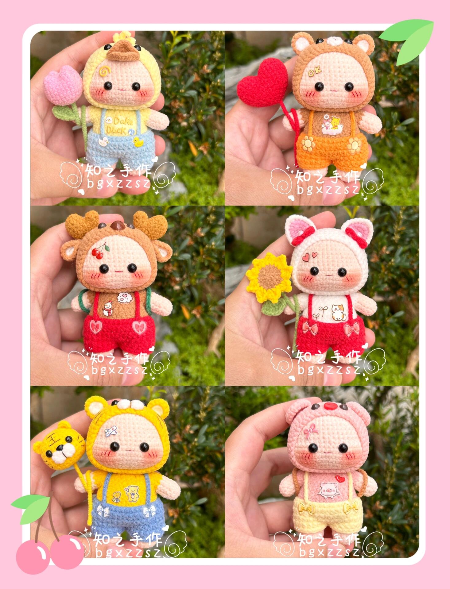 The crochet pattern for Cute Zai Zai 2  is included in the PDF file by zhizhishouzuo
