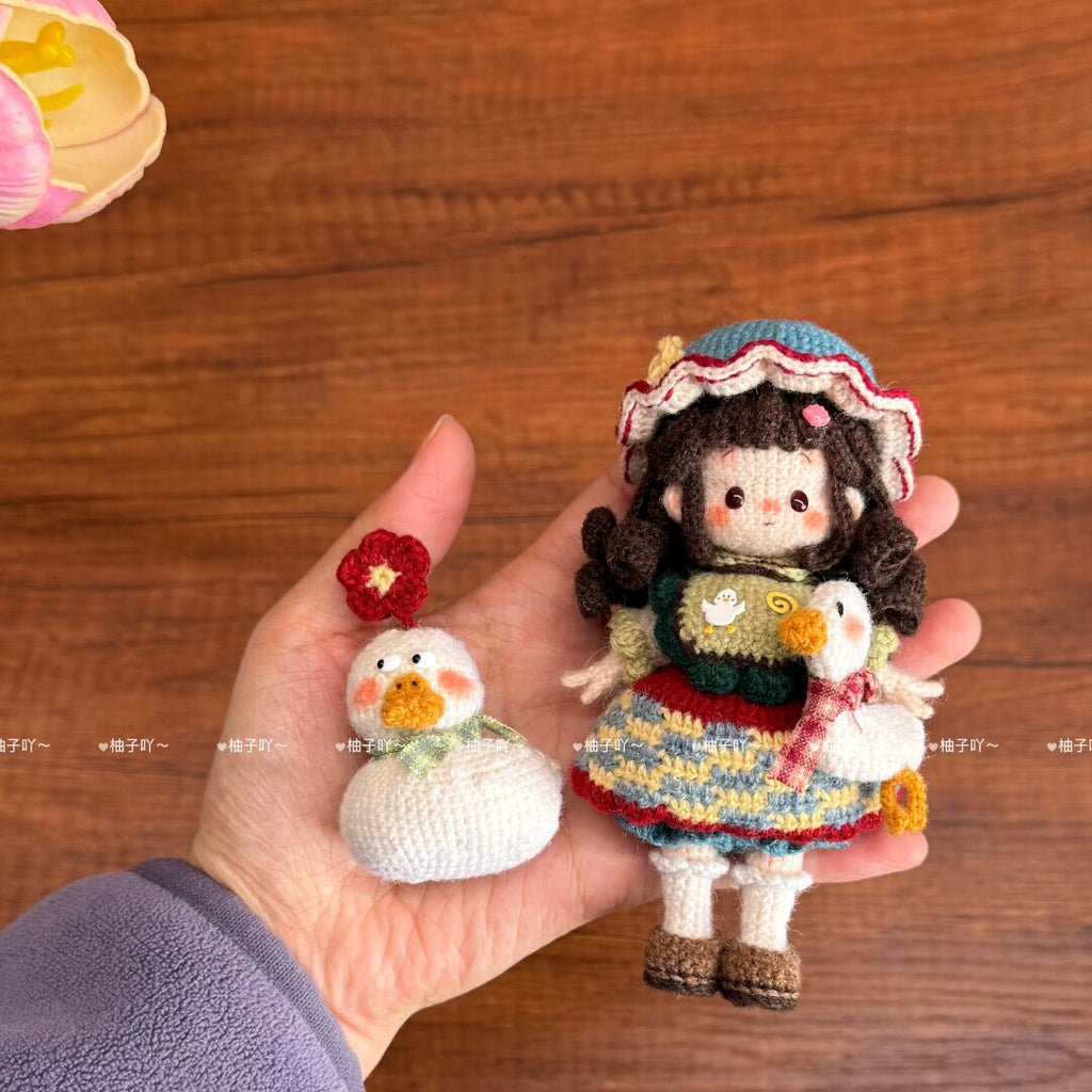 Two doll material kits featuring geese   by youziya
