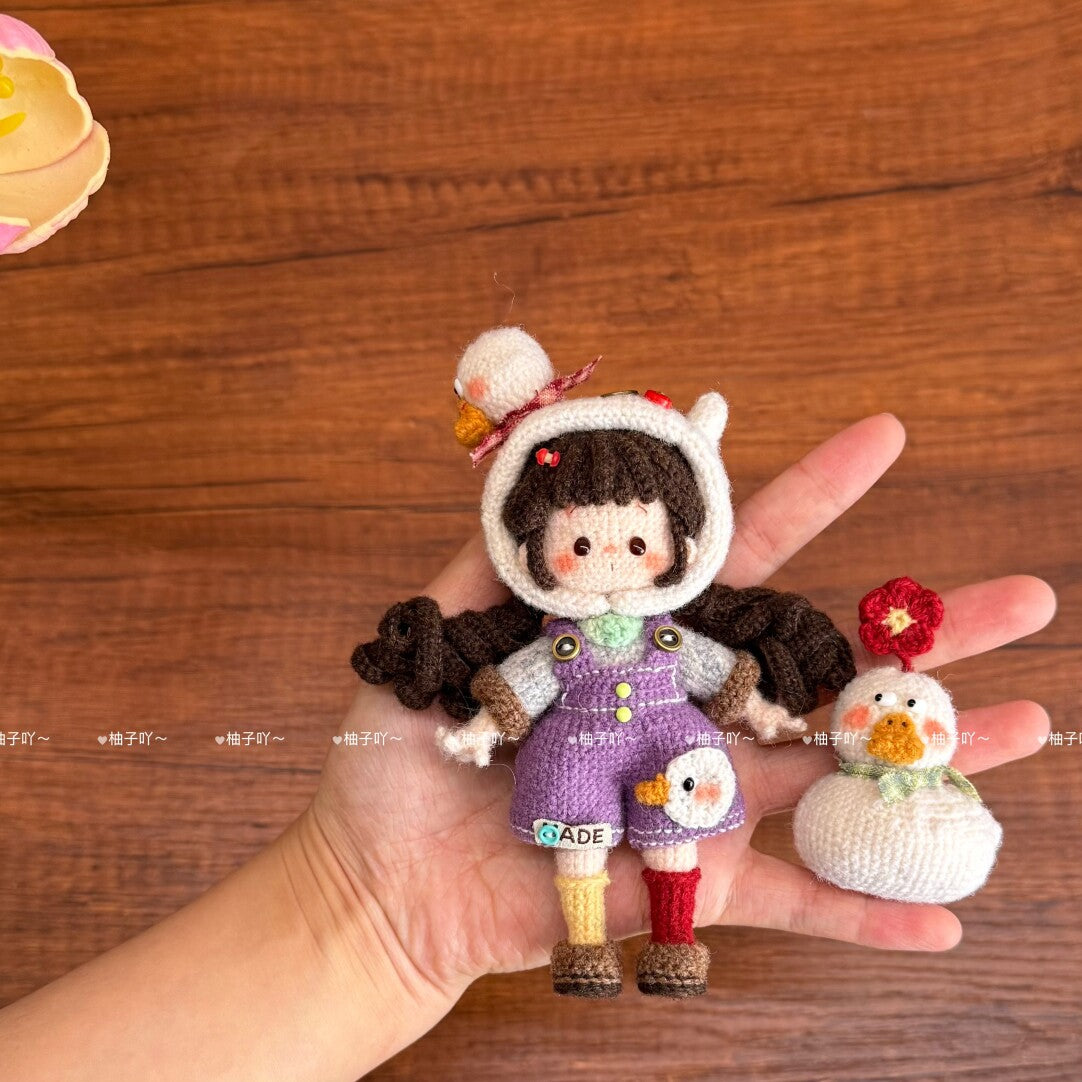 Two doll material kits featuring geese   by youziya