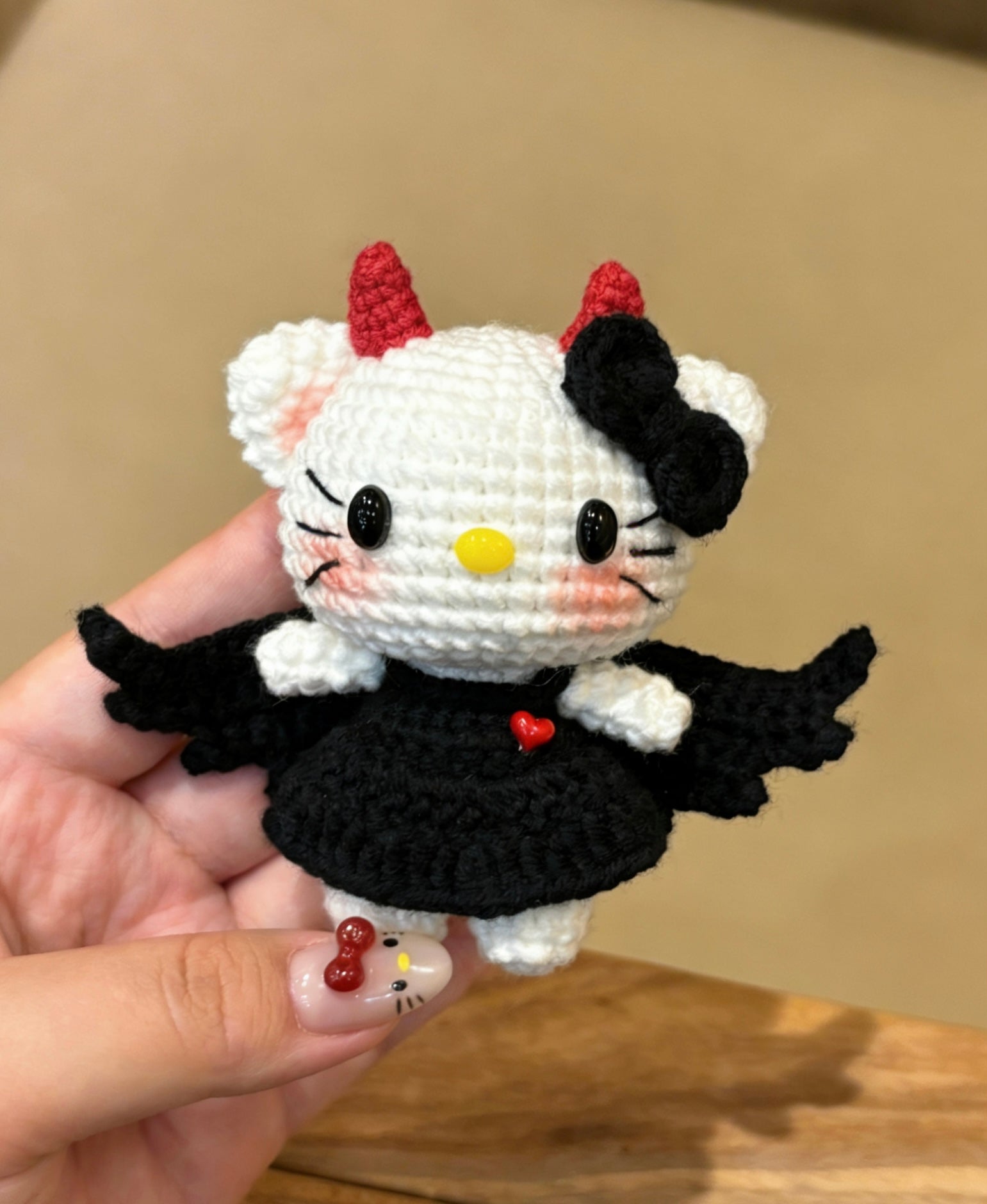 The crochet pattern for  devil kitty is included in the PDF file