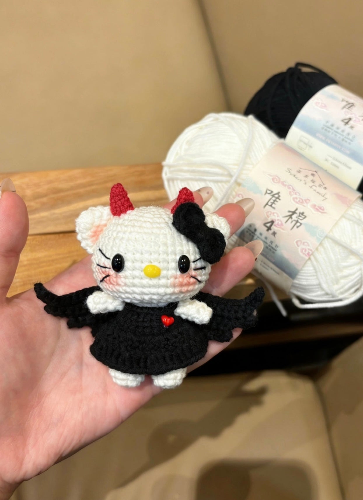 The crochet pattern for  devil kitty is included in the PDF file