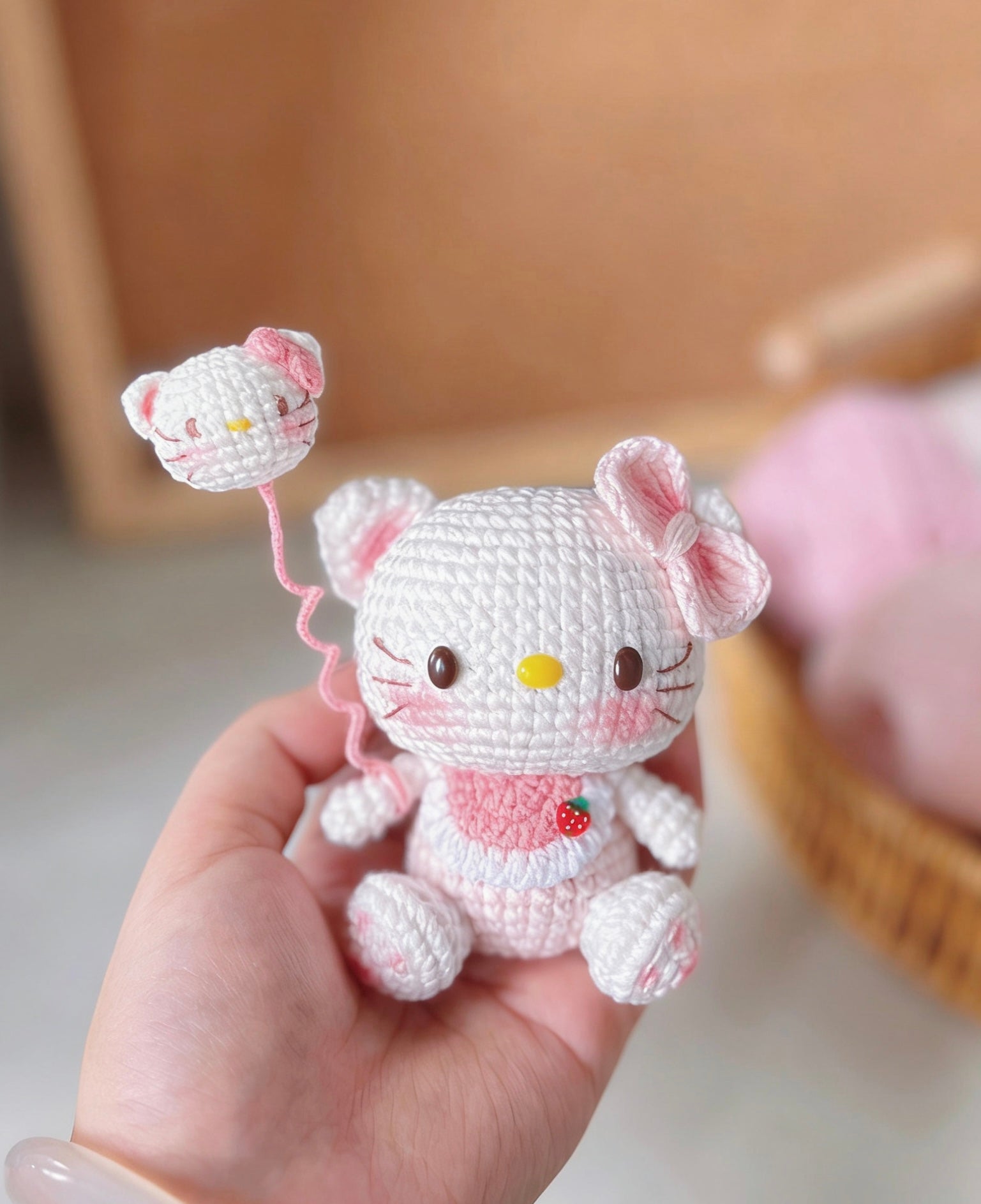The crochet pattern for  honey kitty is included in the PDF file