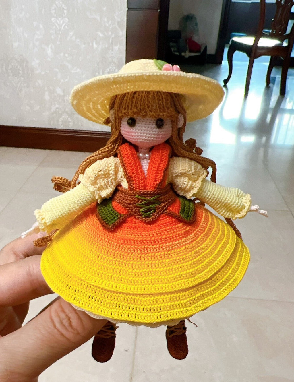 Only one in stock Exquisite micro-crochet piece for lovely ladies by laohupaxiaoyu