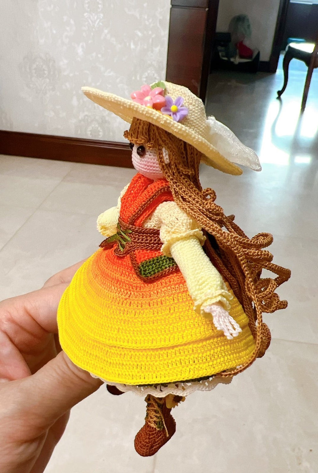 Only one in stock Exquisite micro-crochet piece for lovely ladies by laohupaxiaoyu