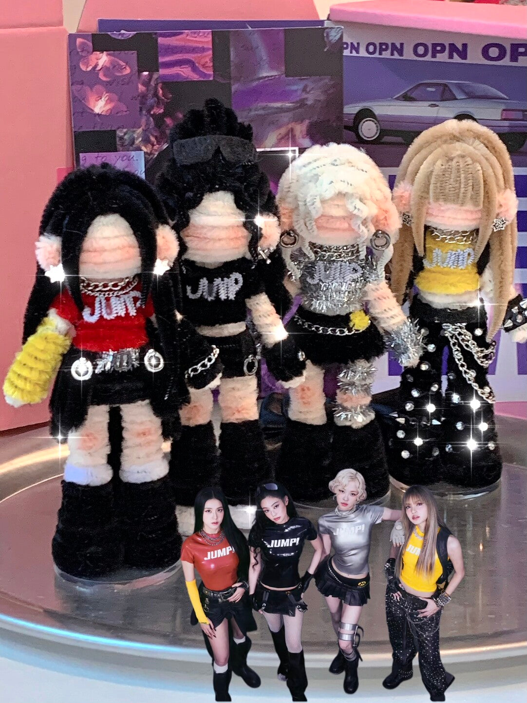 Jisoo,Jennie,Rose,Lisa , Pipe cleaner handmade dolls for BLACKPINK ,Approximately 20 days from pre-order to handcrafted completion.