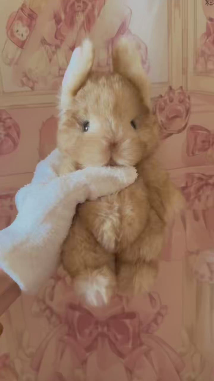 Handmade plush toy rabbit(Joints can shake)